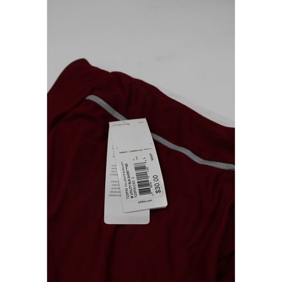 NWT Women's Burgundy Adidas ClimaCool run Shorts 723PW Size Large - Picture 3 of 3